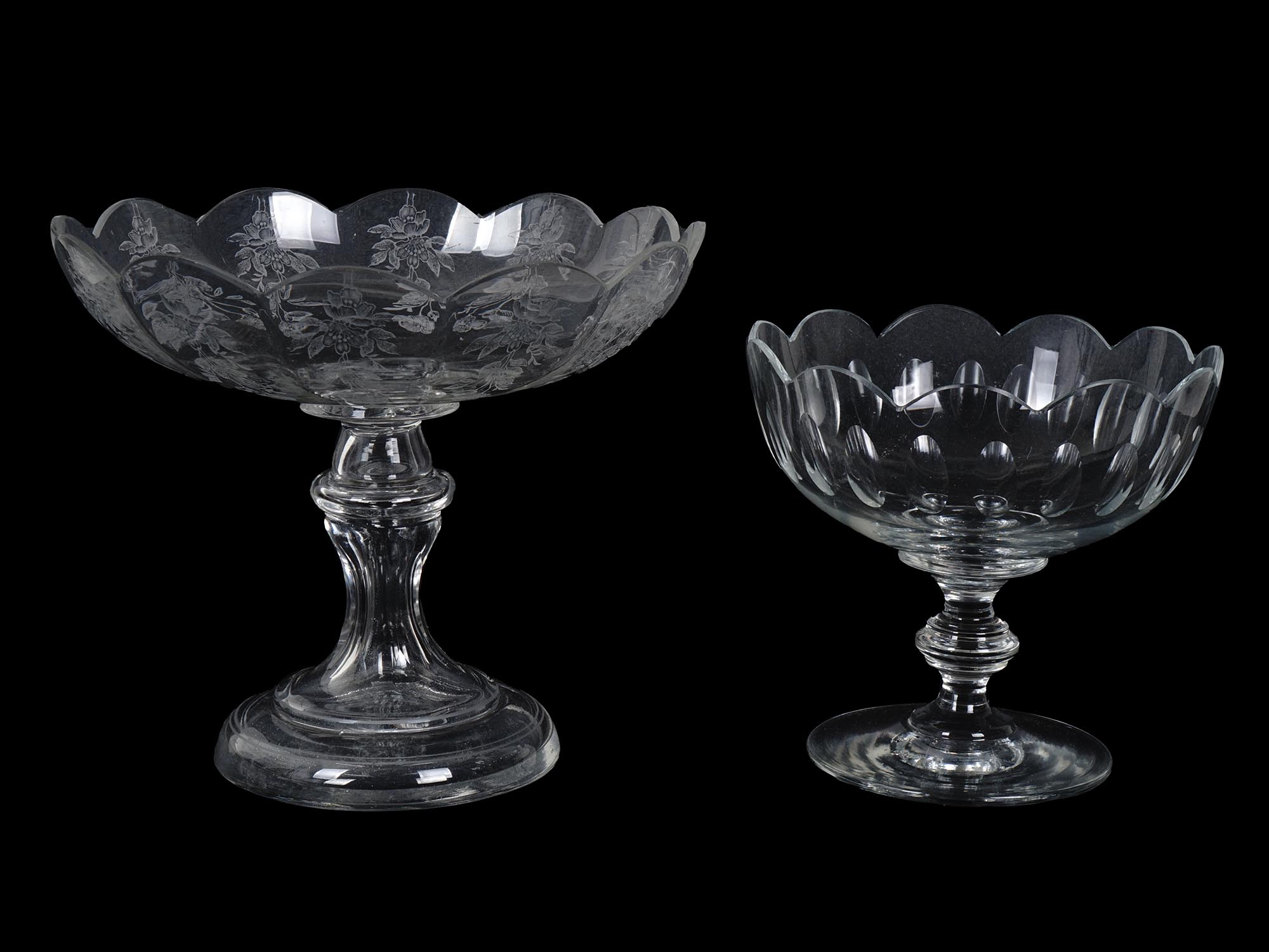 VINTAGE CRYSTAL CUT ETCHED GLASSWARE COLLECTION PIC-8